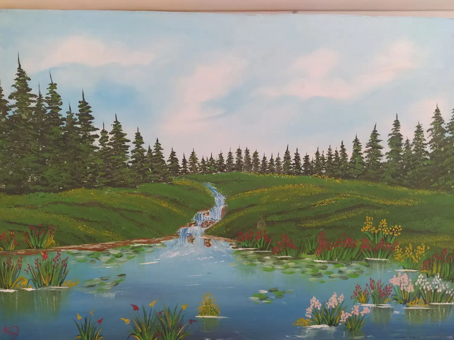 نقاشی رنگ روغن فقط هزینه بوم200تومان|تابلو، نقاشی، عکس|لاهیجان, انقلاب|دیوار