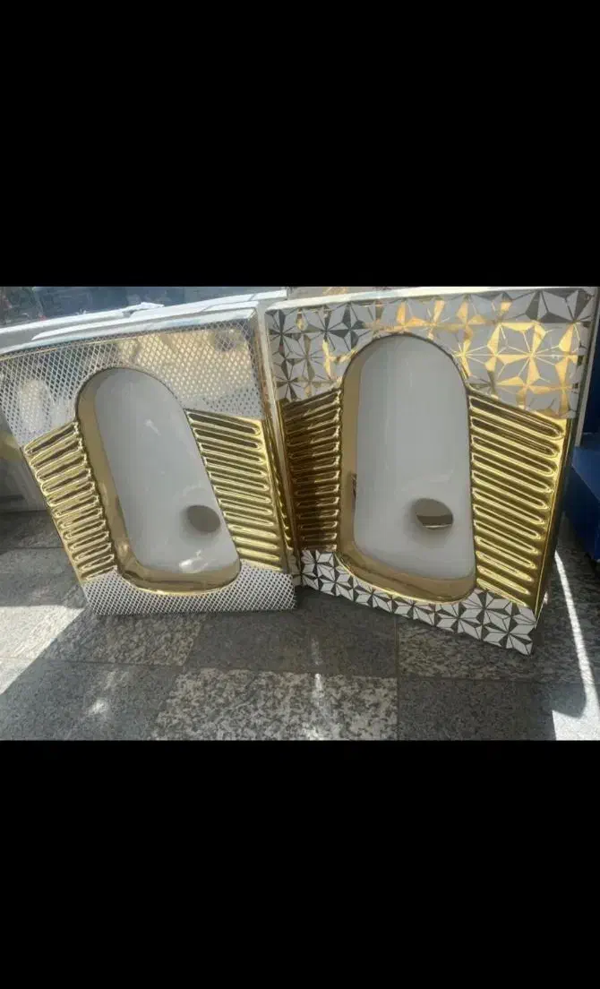 گوتینگ شده و طلایی/سنگ/توالتی|لوازم سرویس بهداشتی|قم, نیروگاه|دیوار