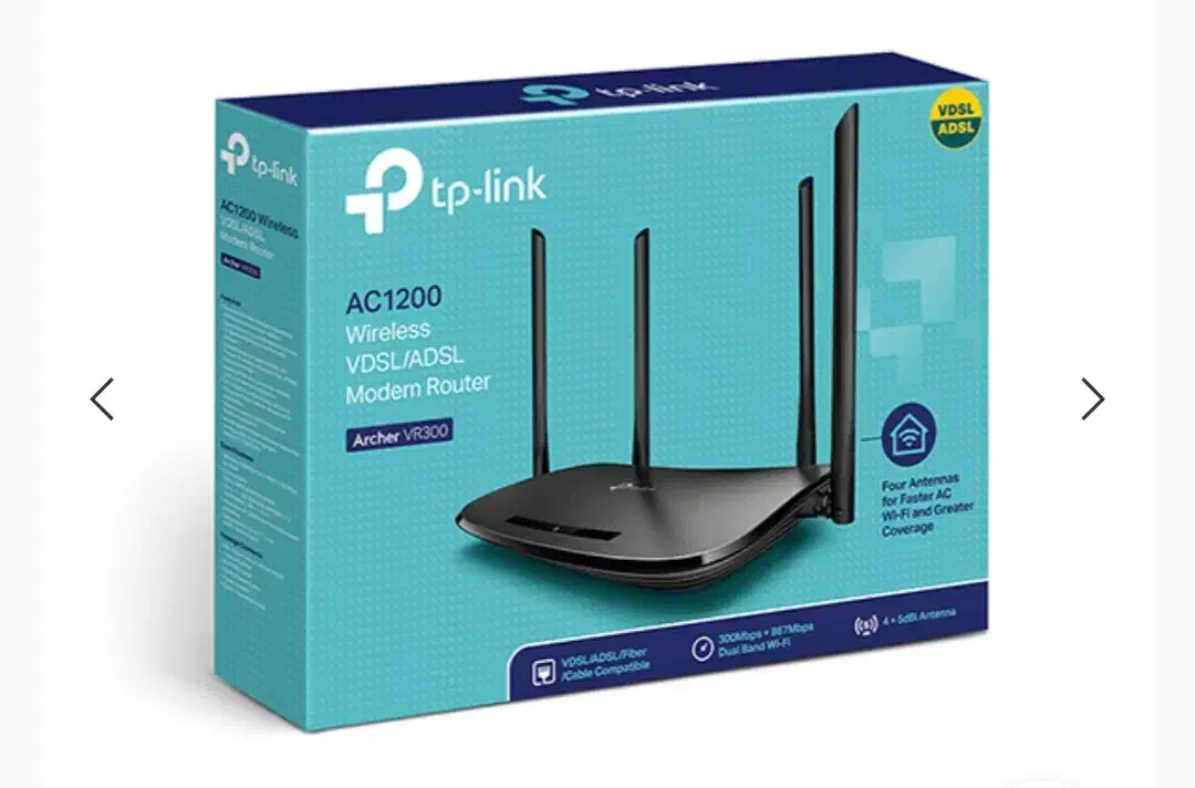 مودم تی پی لینک دو بانده archer vr 300 v۲با ۴آنتن|مودم و تجهیزات شبکه|کرج, باغستان|دیوار