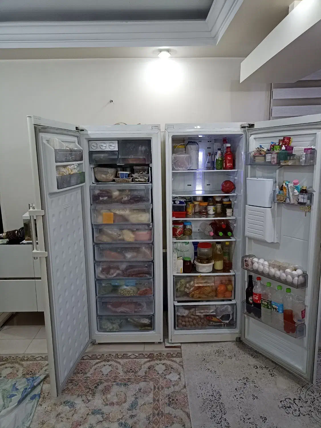 یخچال فریزر  دوقلو الکترو استیل کاملا سالم و نو|یخچال و فریزر|تهران, والفجر (افسریه)|دیوار
