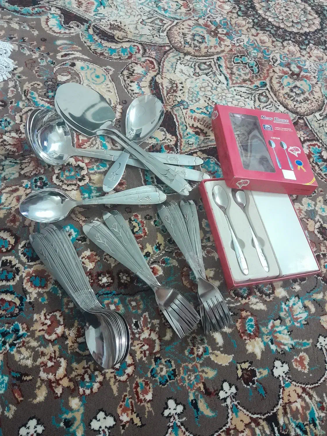 قاشق وچنگال کفگیر کمچلی مرباخوری|ظروف سرو و پذیرایی|یزد, |دیوار