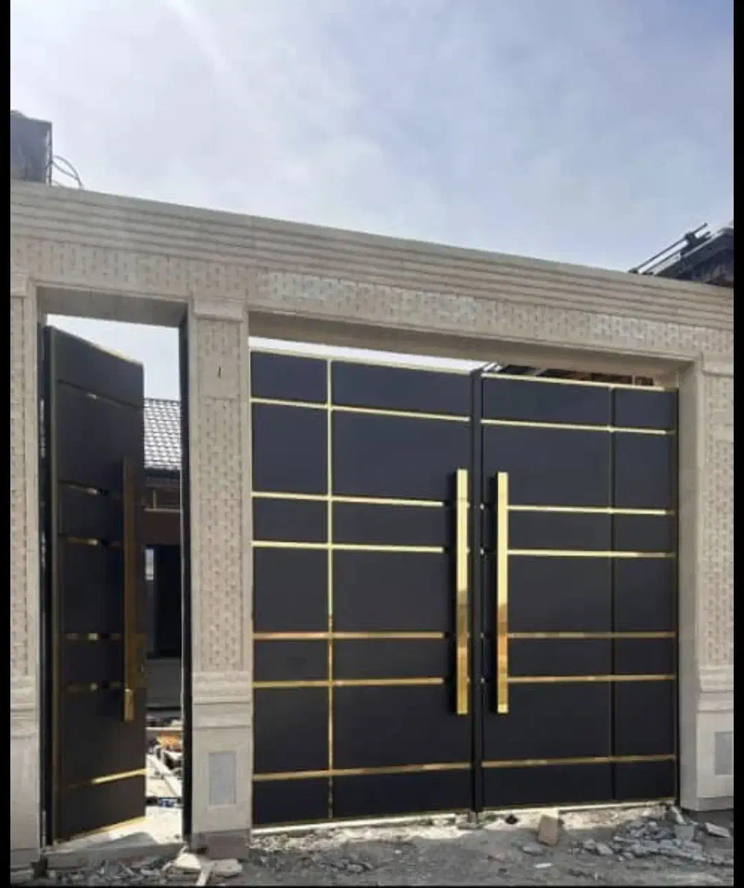 درب حیاط گل دار مدرن کلاسیک ساده|مصالح و تجهیزات ساختمان|دزفول, |دیوار