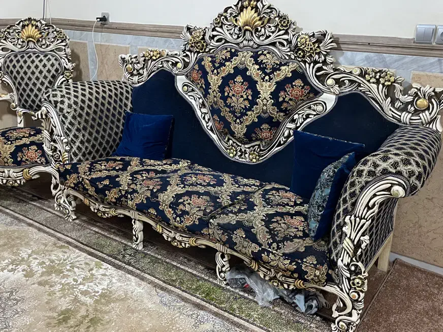 مبل هفت نفره چوب راش گرجستان|مبلمان خانگی و میز عسلی|سراوان, |دیوار