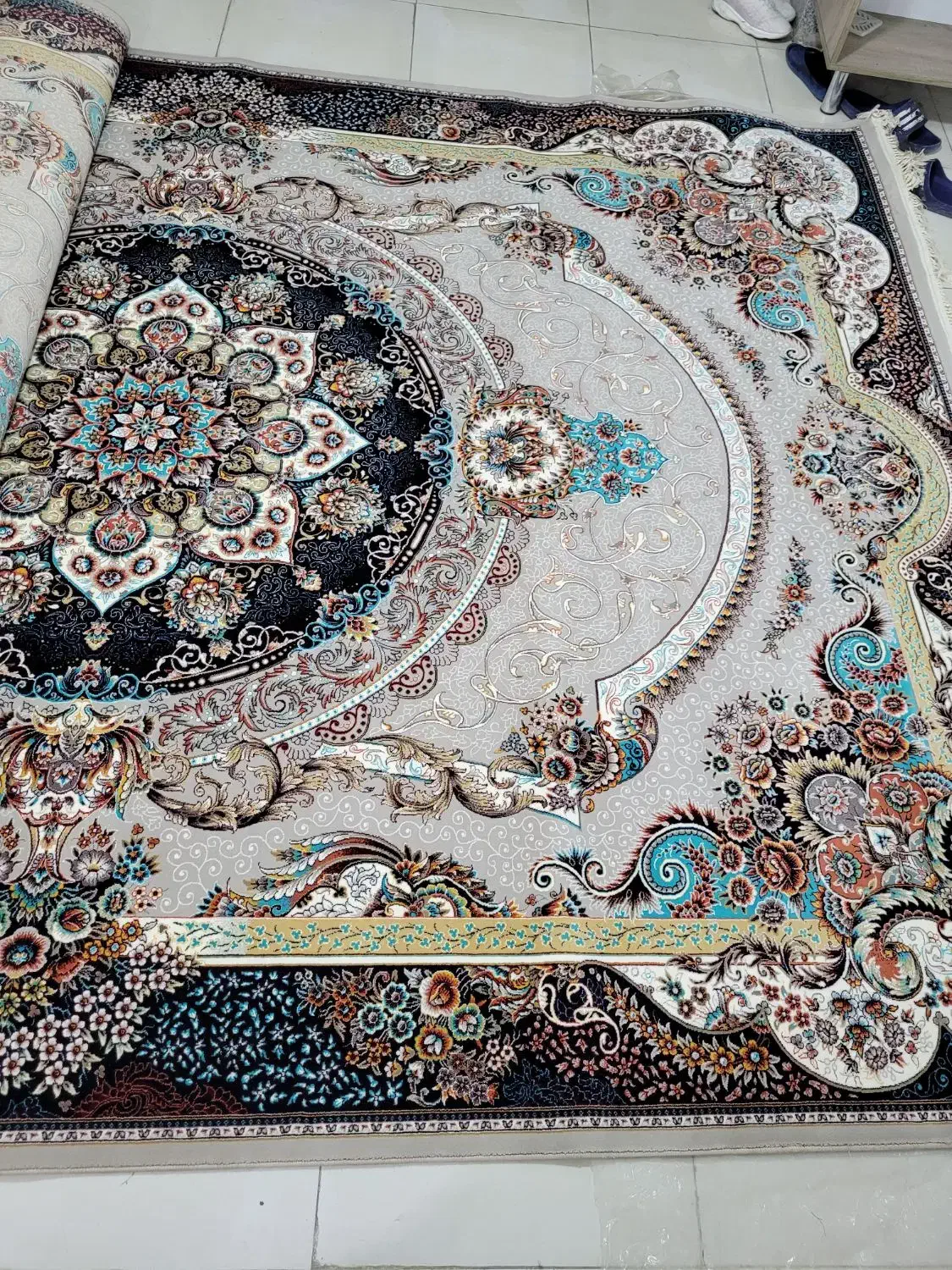 یک عدد فرش ۹متر کرم رنگ نو|فرش|چهارباغ, |دیوار