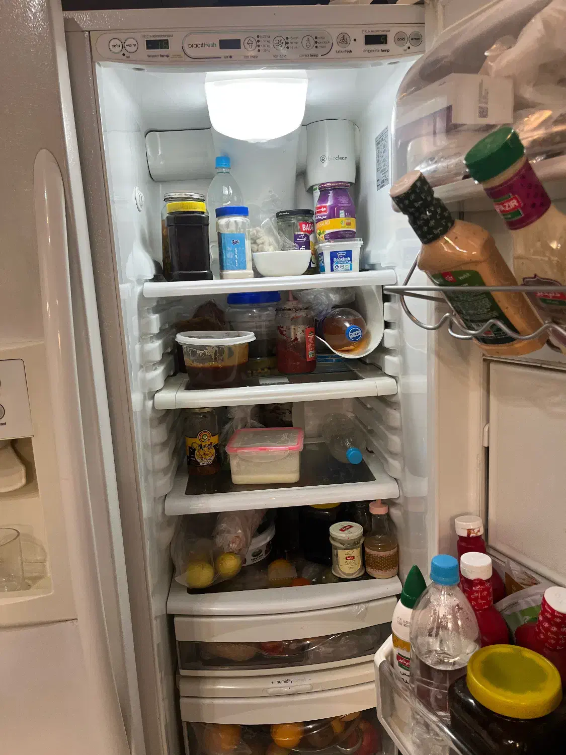 ساید بای ساید مابه آمریکایی|یخچال و فریزر|ری, شهادت|دیوار