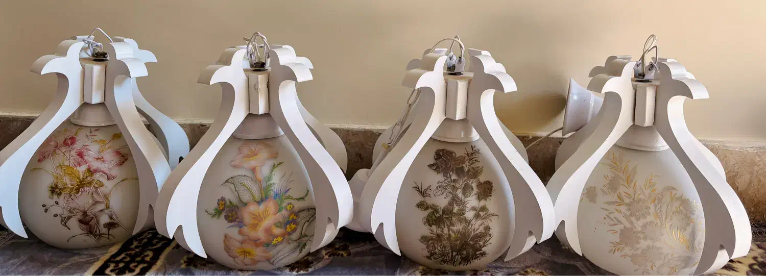 لوستر تک شاخه چوبی|لوستر و چراغ آویز|جم, |دیوار