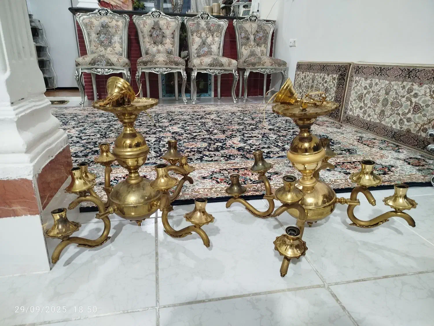 لوستر برنجه|لوستر و چراغ آویز|کرمانشاه, |دیوار