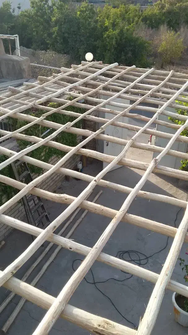 چوب داربست مو تالار انگور باغ ویلا خانه باغ|خدمات باغبانی و درختکاری|کاشان, کارگر|دیوار