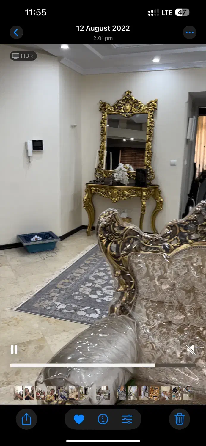 اینه کنسول ورق طلا کاملا نو|بوفه، ویترین، کنسول|تهران, باغ فیض|دیوار