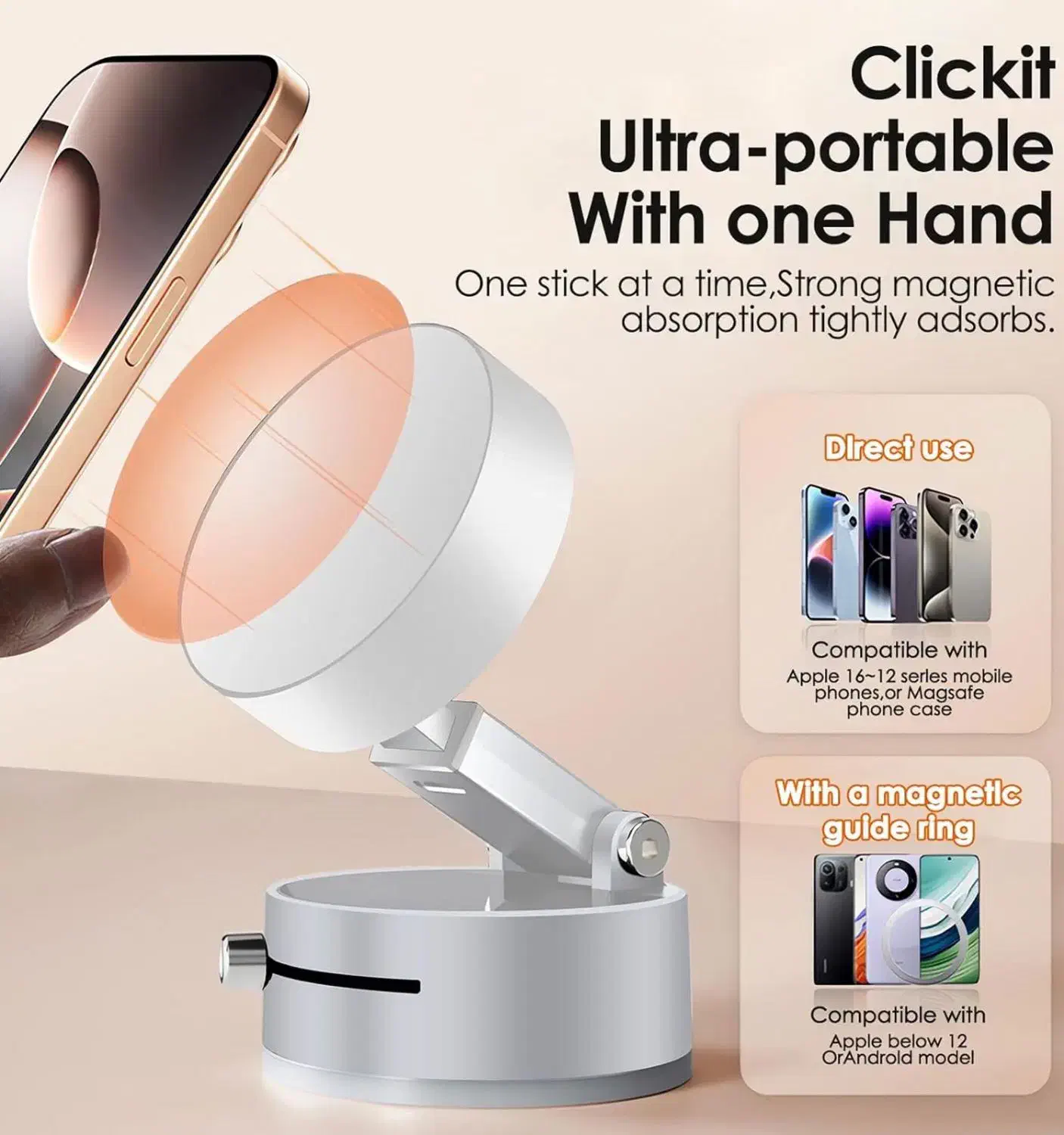 هولدر گوشی وکیوم دار و مگنتی و مکشی مدل ۴۷۳۲۴|لوازم جانبی موبایل و تبلت|تهران, سلسبیل جنوبی|دیوار