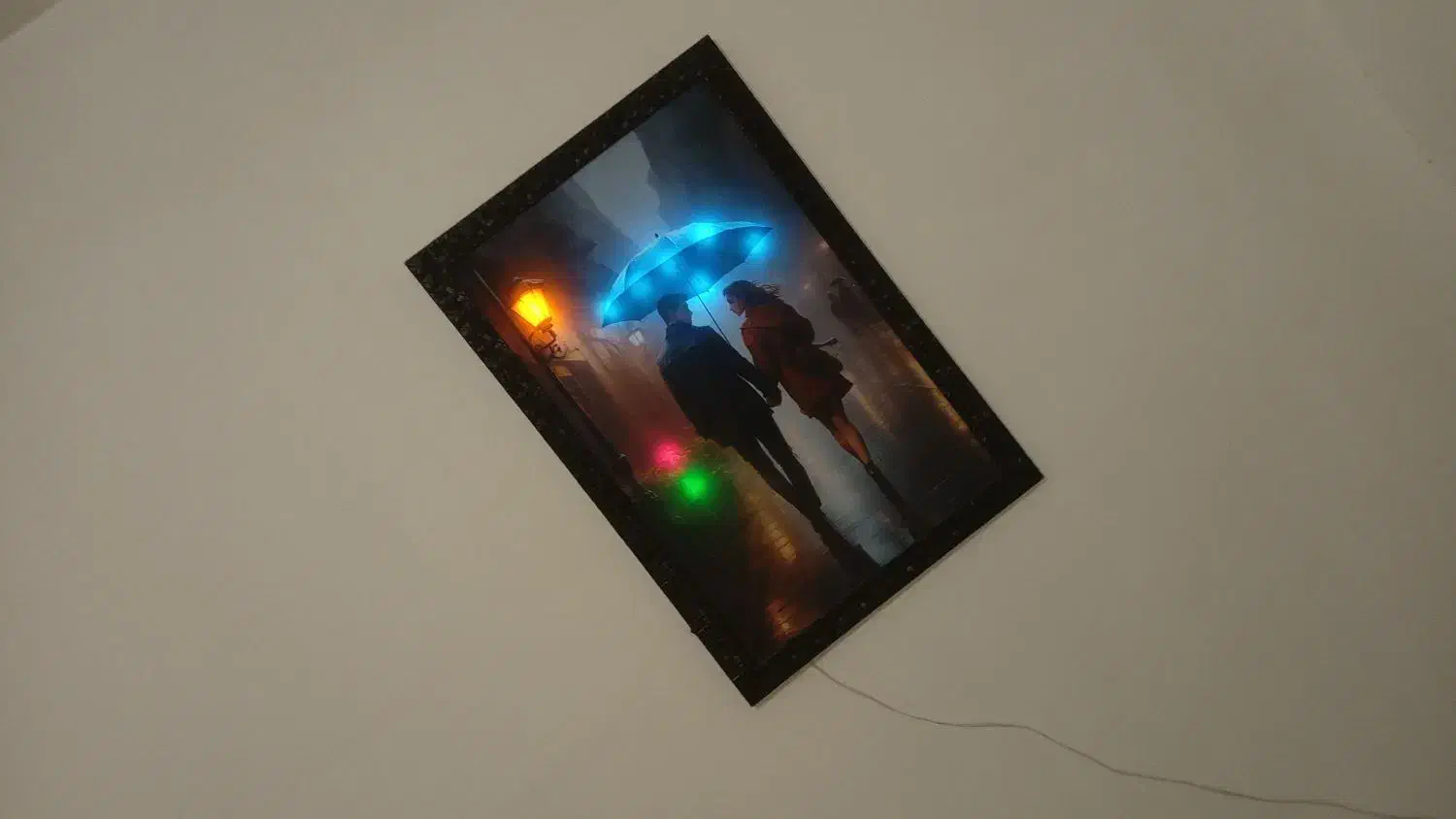 تابلودیواری نعون دار شیک و با کلاس آشخانه و بجنورد|ریسه و چراغ تزئینی|آشخانه, |دیوار