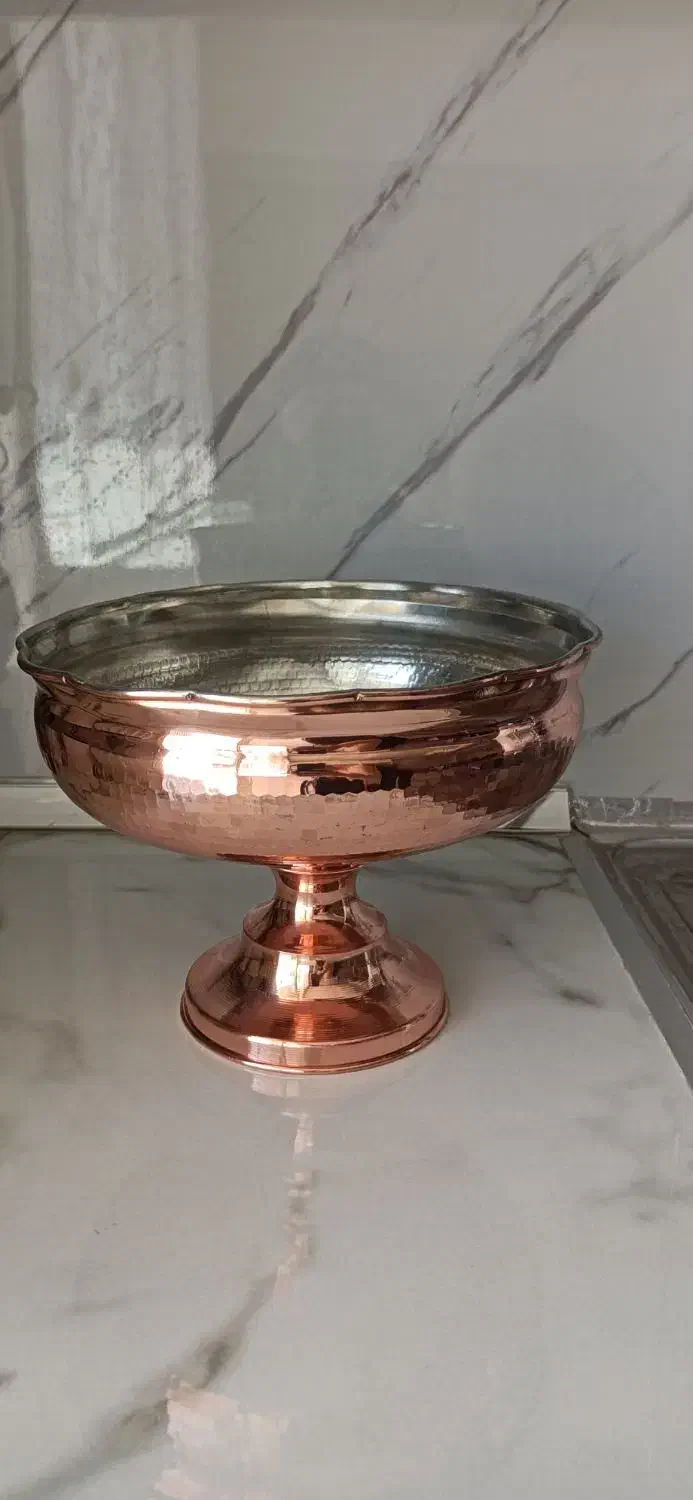 آجیل خوری مسی پایه دار|کلکسیون اشیاء عتیقه|گلستان (تهران), |دیوار