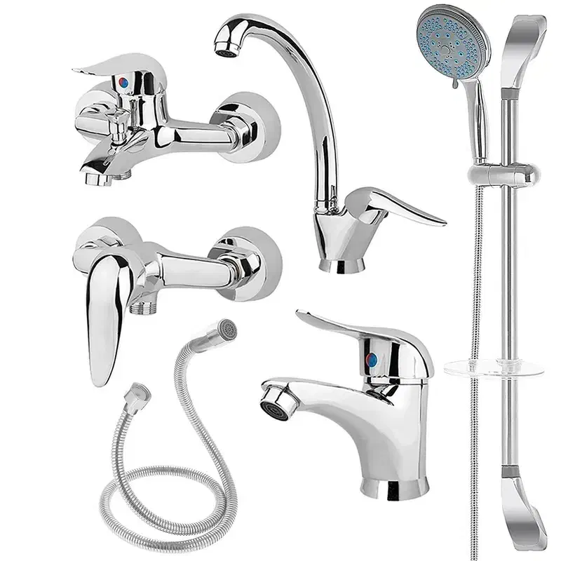 ست کامل شیرآلات اهرمی مدل لاله کروم mg1228|مصالح و تجهیزات ساختمان|مراغه, |دیوار