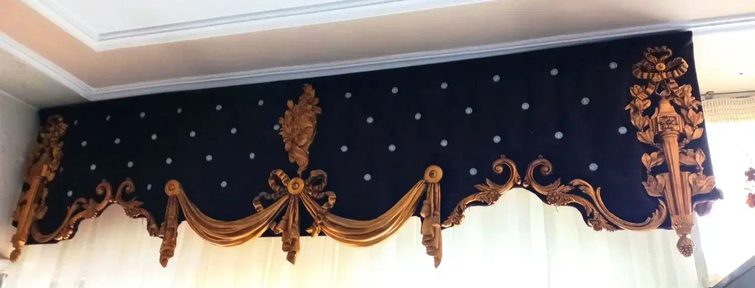 تاج بالای پرده دو عدد 2.20متری|پرده، رانر، رومیزی|بجنورد, |دیوار