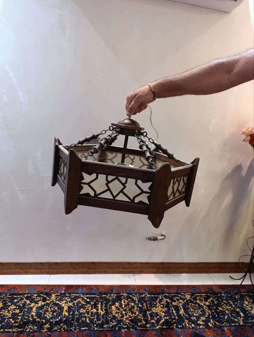 فروش آباژور، لوستر چوبی، ویترین مدرن و اتو|لوستر و چراغ آویز|کاشان, شهرک امیرالمومنین|دیوار