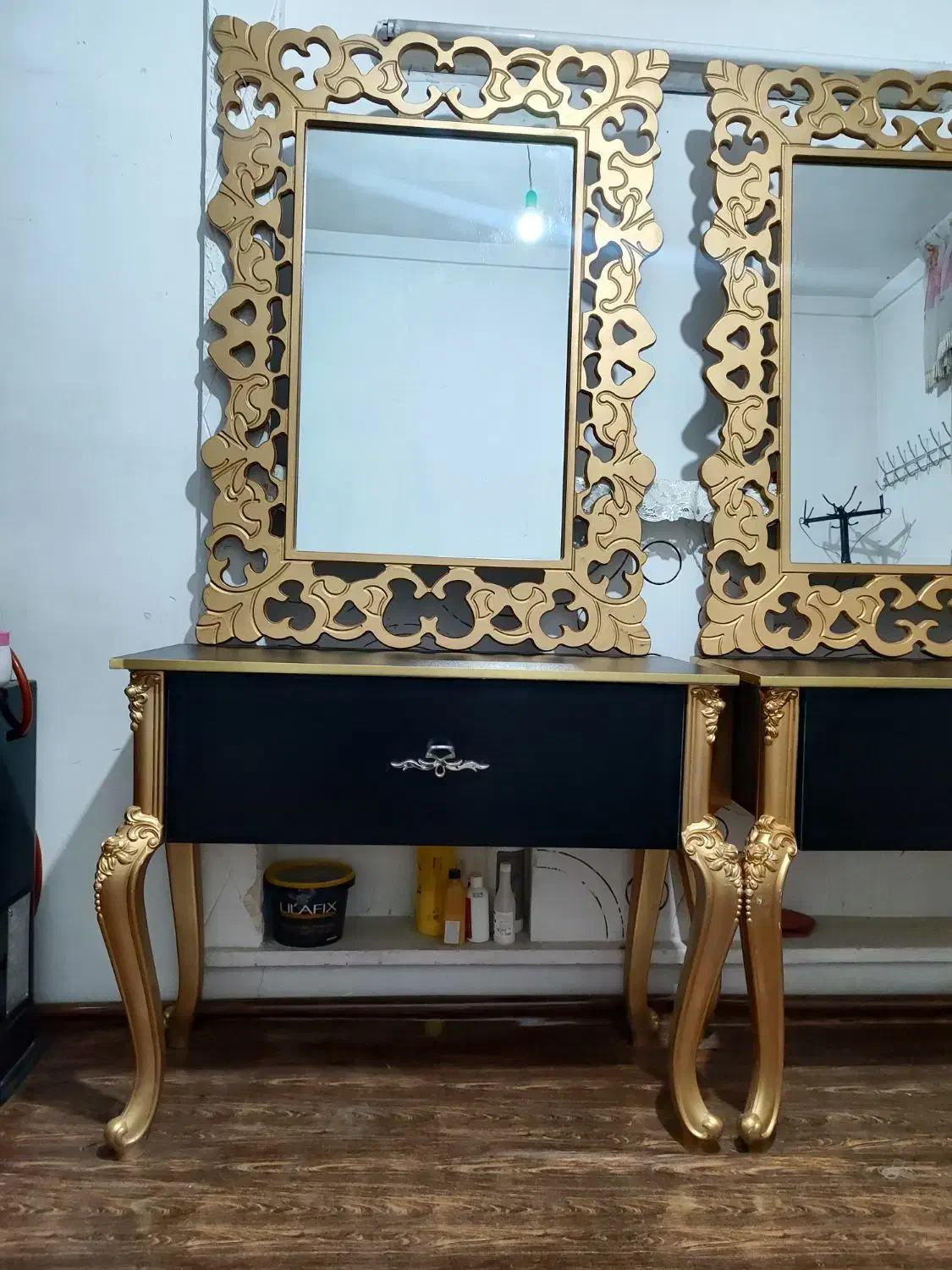 آینه وکنسول آرایشگاه|بوفه، ویترین، کنسول|قزوین, |دیوار