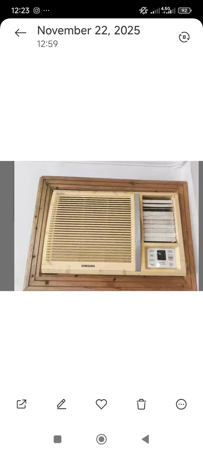 کولر پنجره آیی سامسونگ کنترل دار|کولر گازی و فنکوئل|چالوس, |دیوار