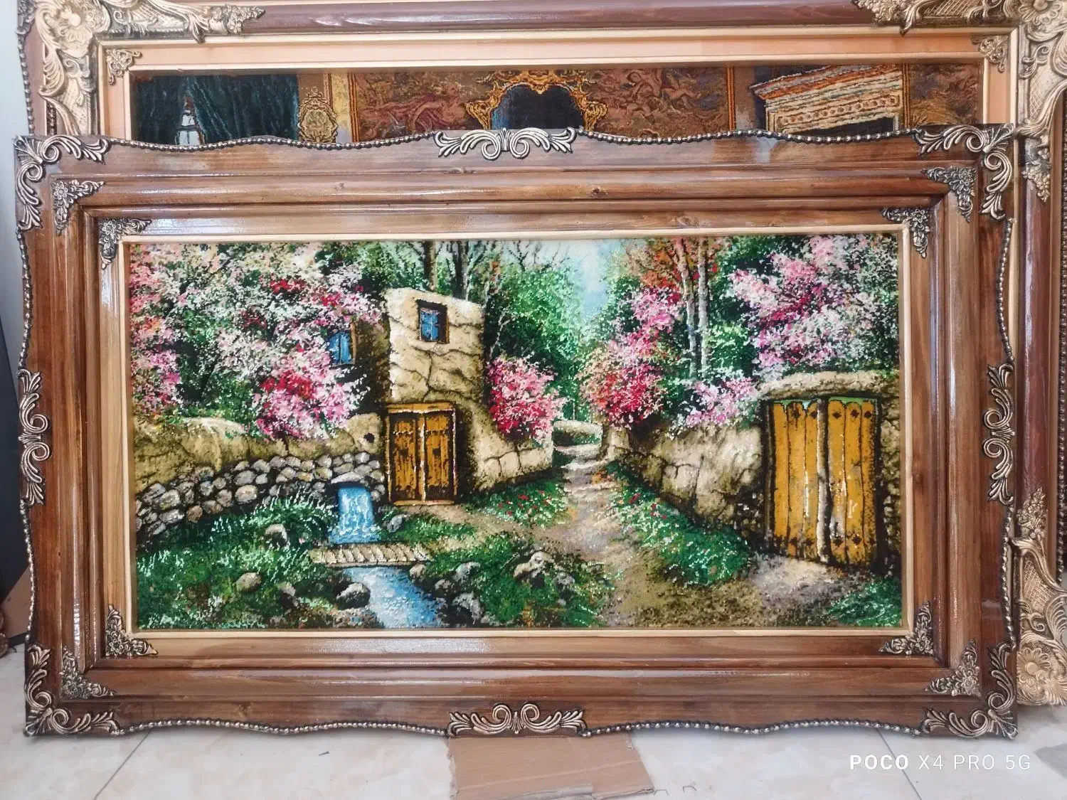 تابلو فرش دستبافت منظره کوچه باغ /نقد و اقساط|تابلو فرش|تهران, بوستان جنگلی لویزان|دیوار