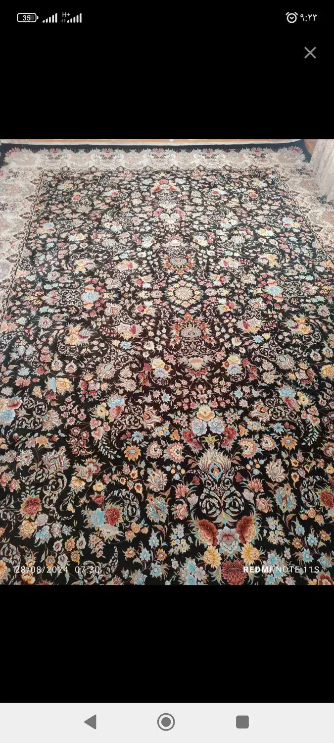 یه جفت فرش دوازده متری سرمه ای|فرش|کرمانشاه, |دیوار