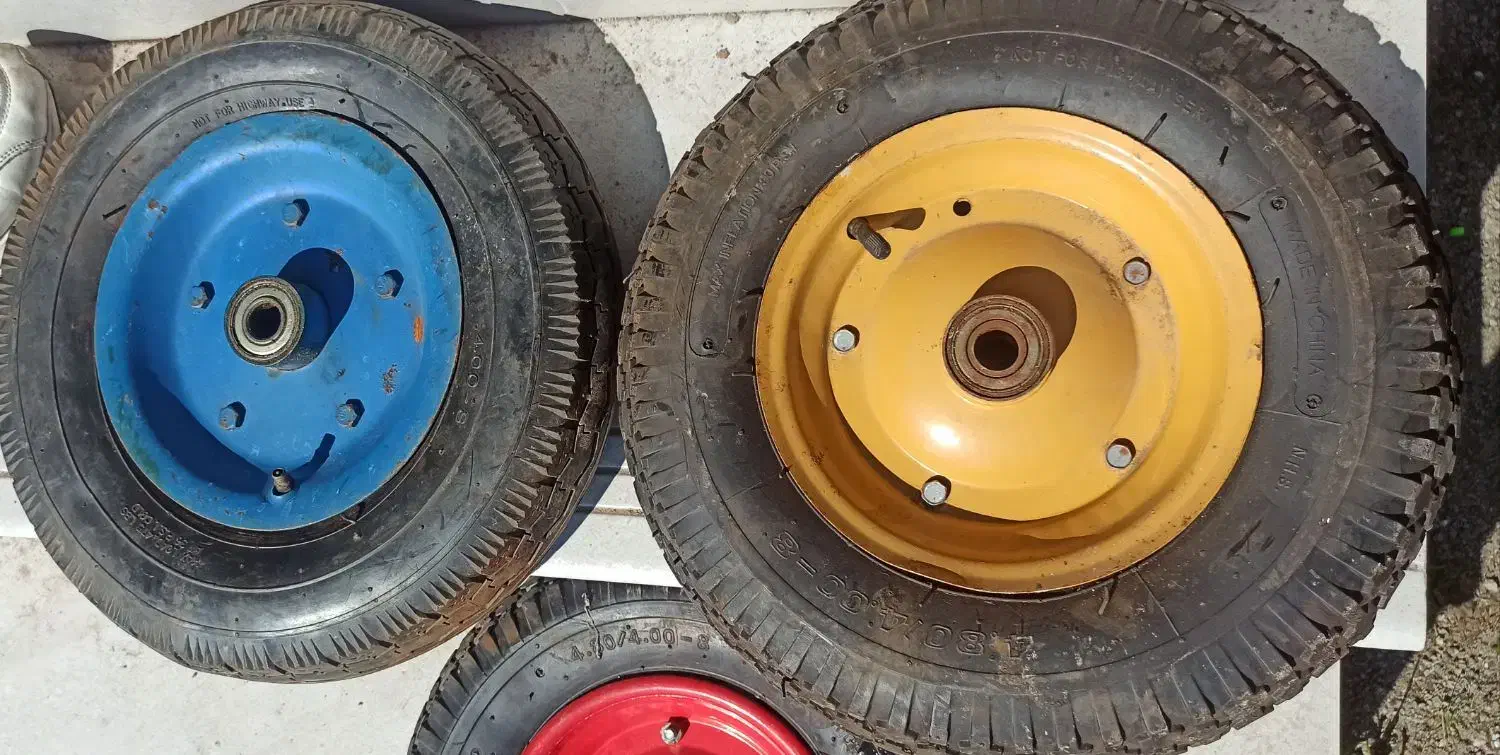 ۳ عدد چرخ کامل فرغون با رینگ فولادی|ابزارآلات|رشت, کوی یخ|دیوار