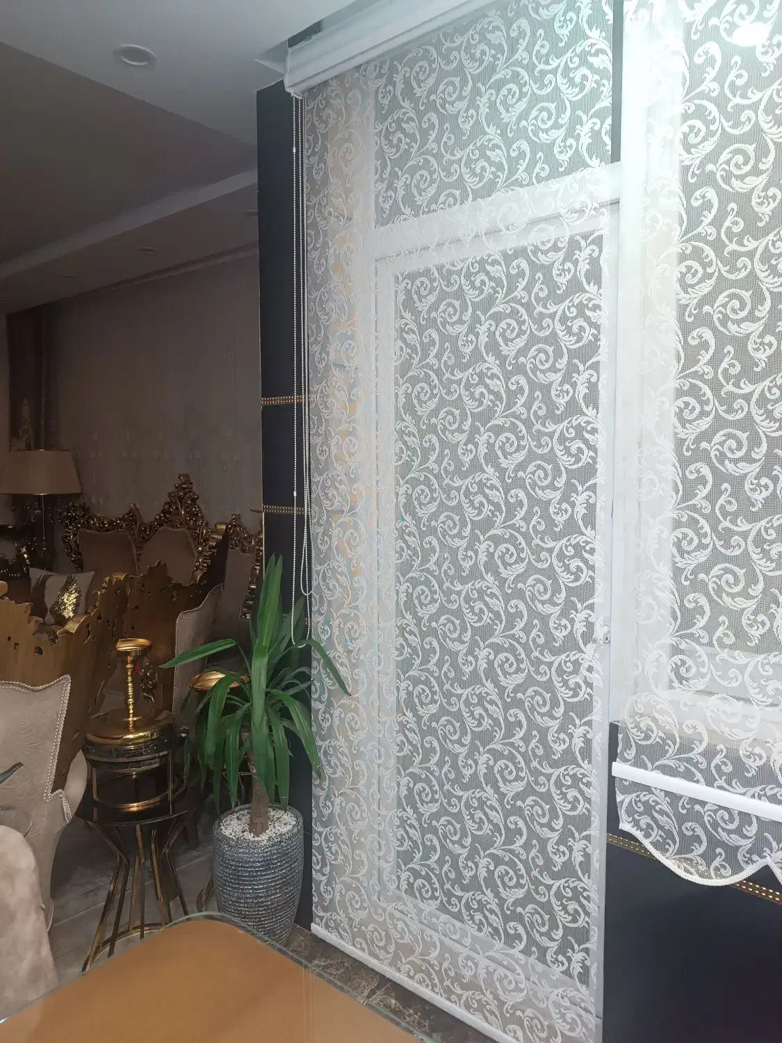 پرده زبرا فقط درب|پرده، رانر، رومیزی|قزوین, |دیوار