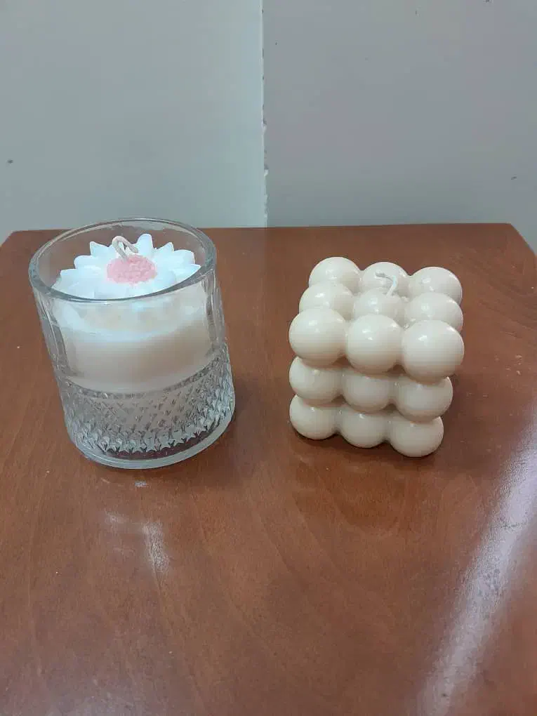 شمع لیوانی و مکعبی|صنایع دستی و سایر لوازم تزئینی|تهران, دولاب|دیوار