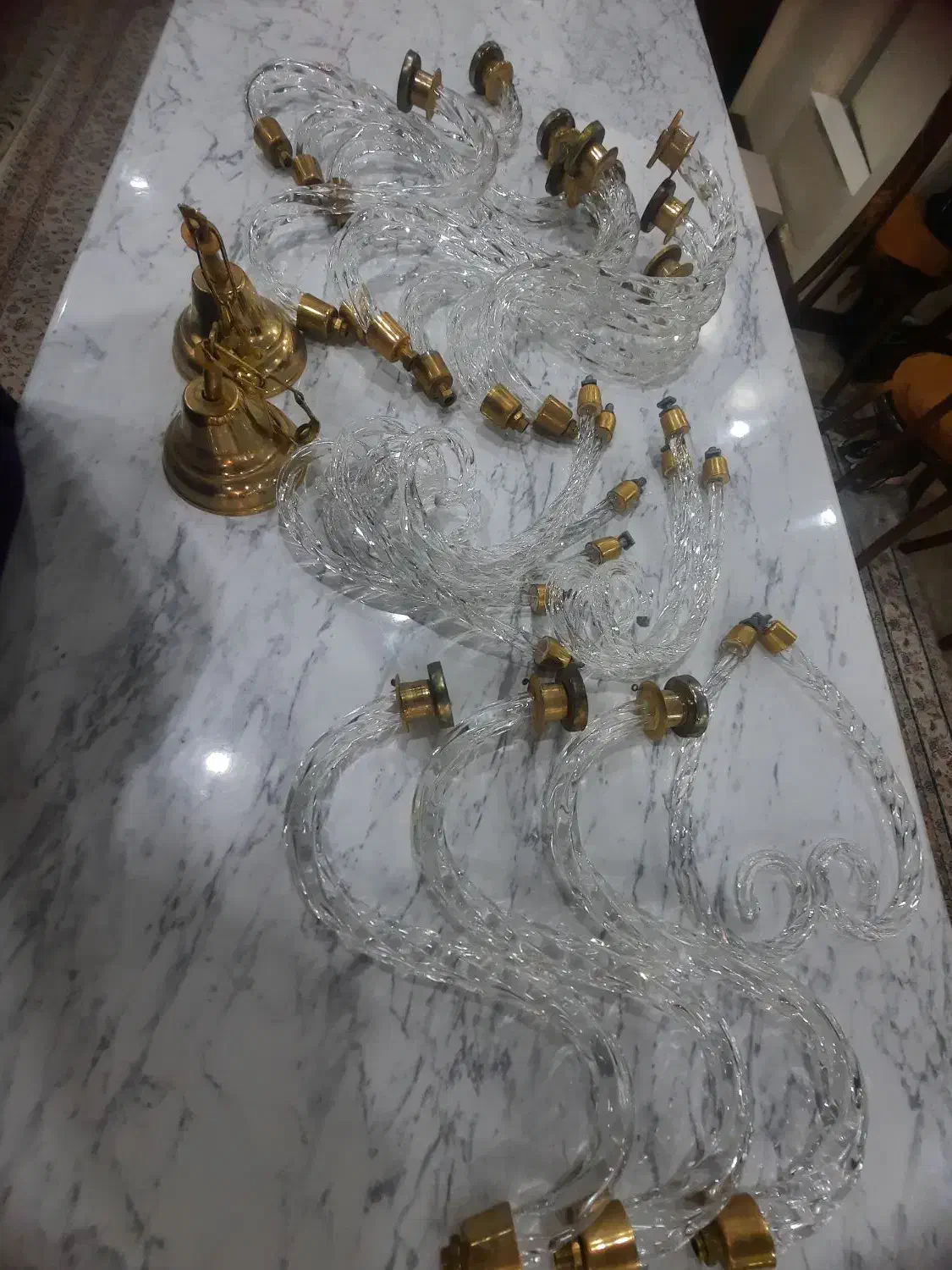 لوازم لوستر کریستال 12شاخه|لوستر و چراغ آویز|تهران, ستارخان|دیوار