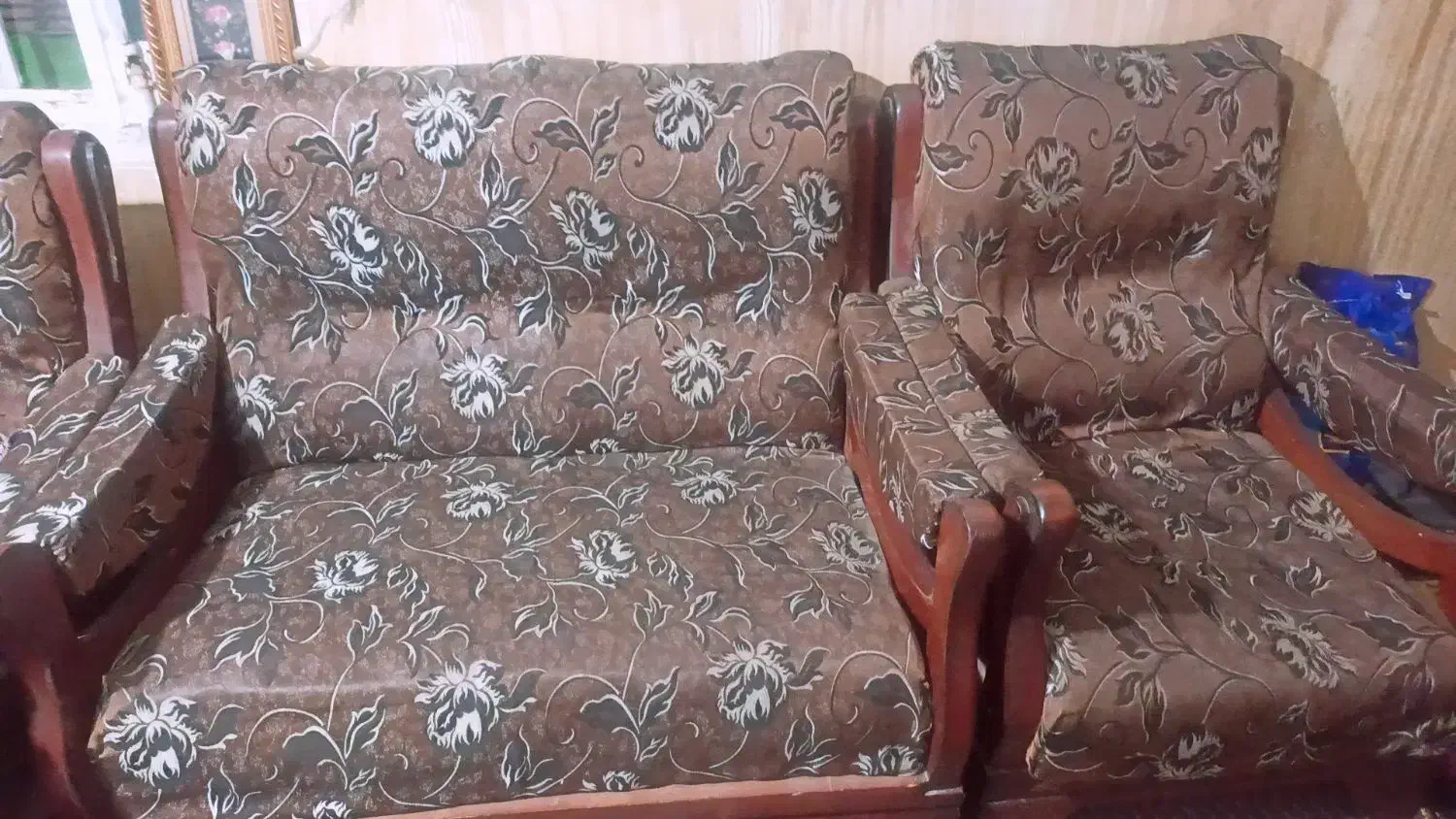 مبل هفت نفره تمام چوب|مبلمان خانگی و میز عسلی|صابری, |دیوار