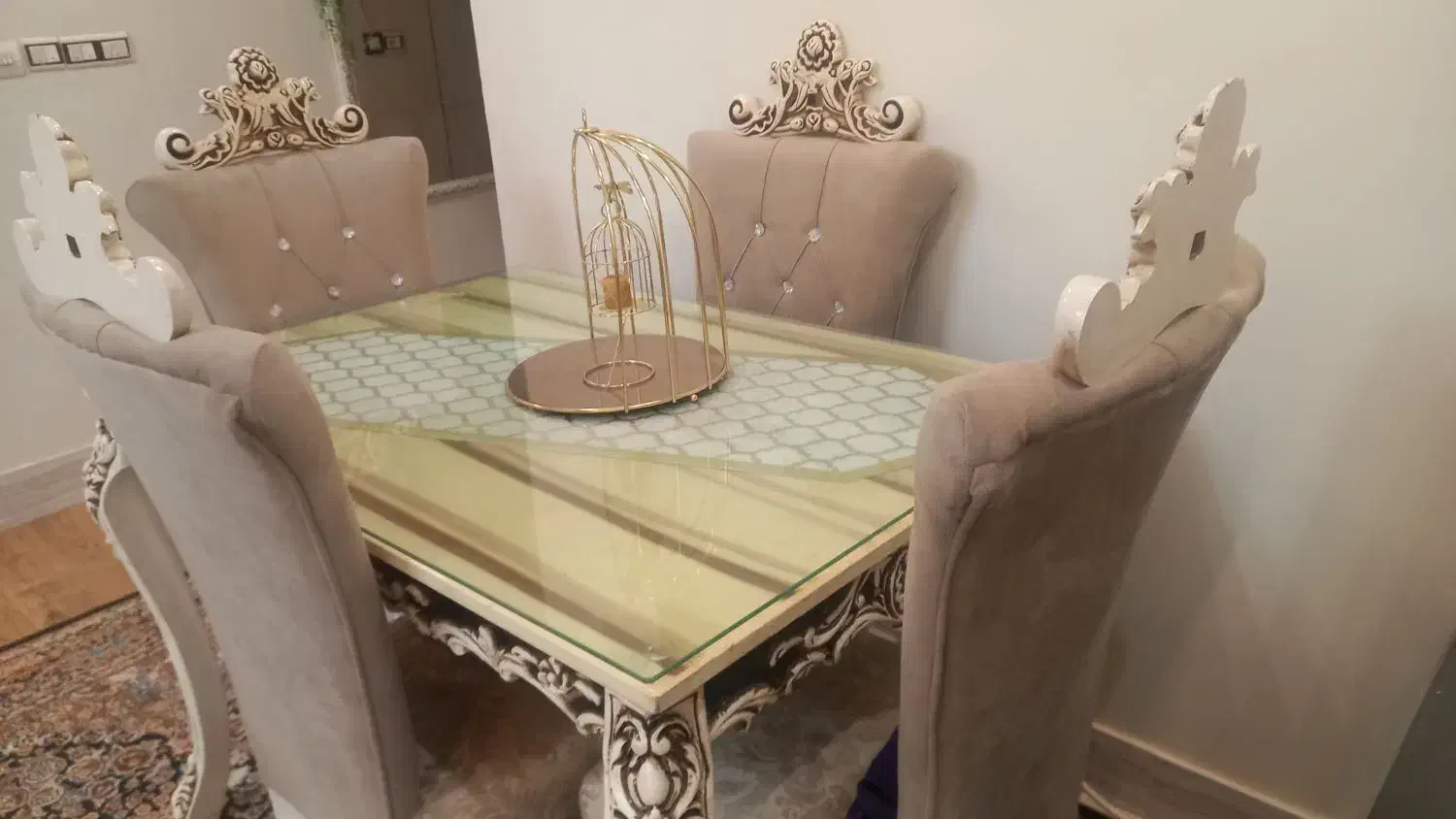 میز ناهارخوری ۴نفره|میز و صندلی غذاخوری|نسیمشهر, |دیوار