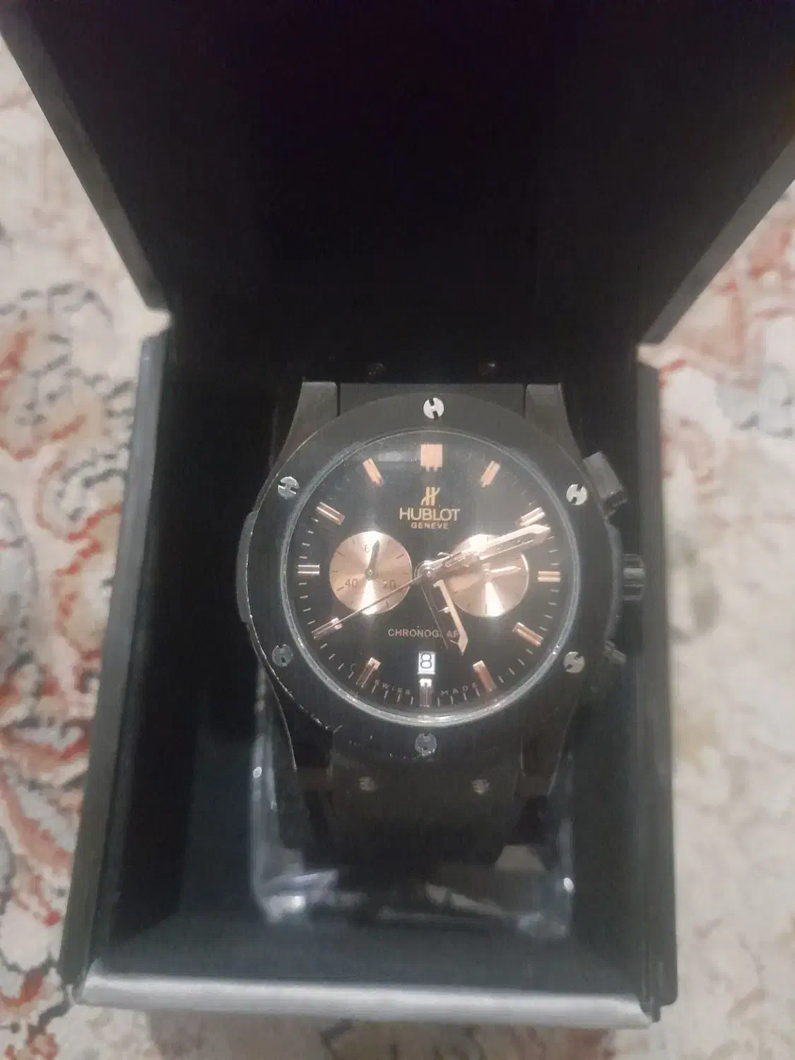 ساعت هابلوت کرنوگراف مشکی رزگلد اصلی|ساعت|تهران, یافتآباد|دیوار