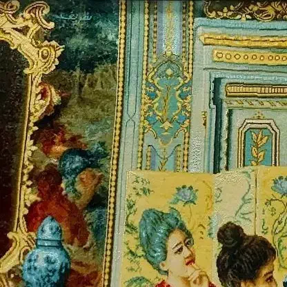 تابلو فرش دستبافت ابریشم|تابلو فرش|پیشوا, |دیوار