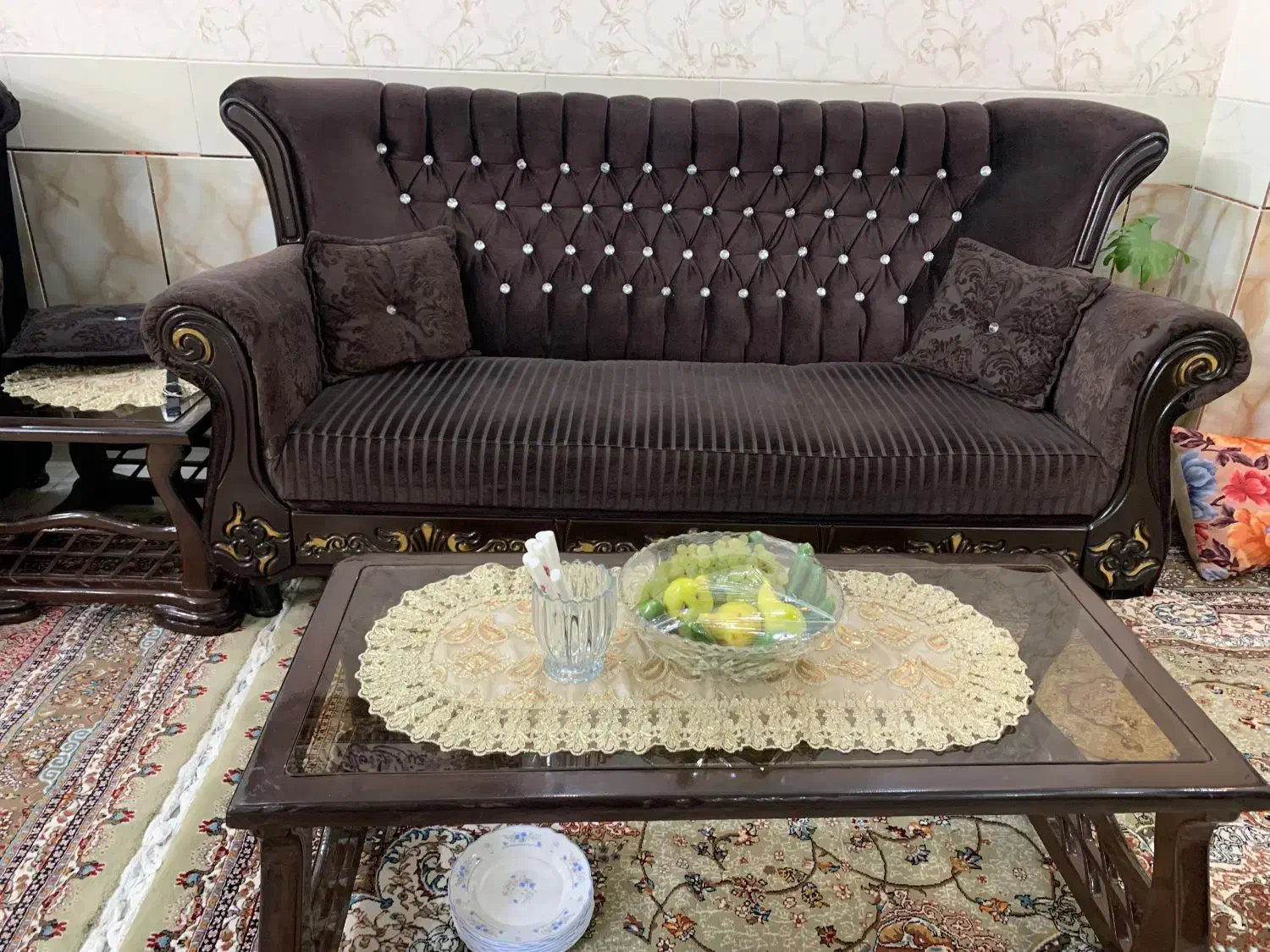 مبل ۹ نفره سالم در حد|مبلمان خانگی و میز عسلی|خوانسار, |دیوار