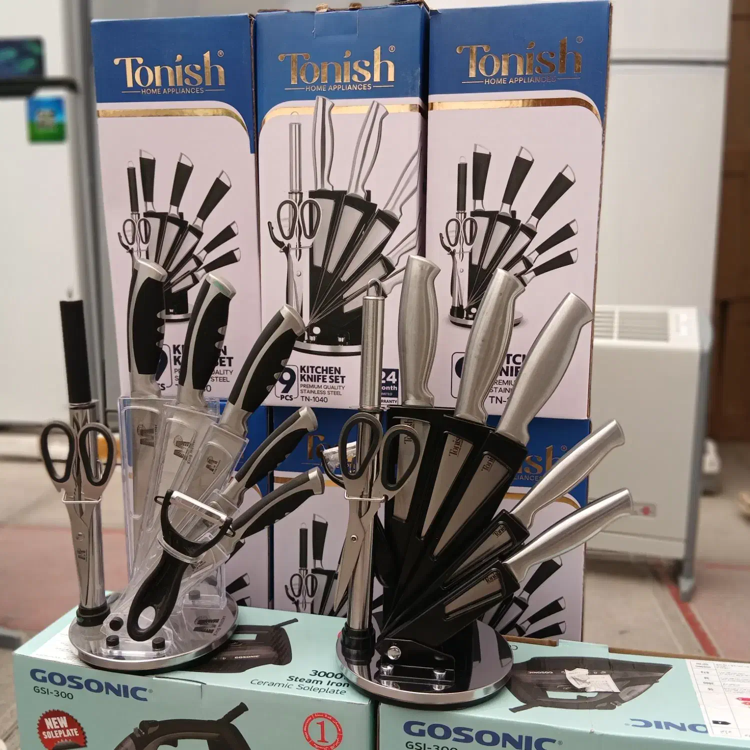 سرویس کارد چاقو تونیش استیل ضد زنگ9پارچه کاردساطور|ظروف سرو و پذیرایی|رضویه, |دیوار