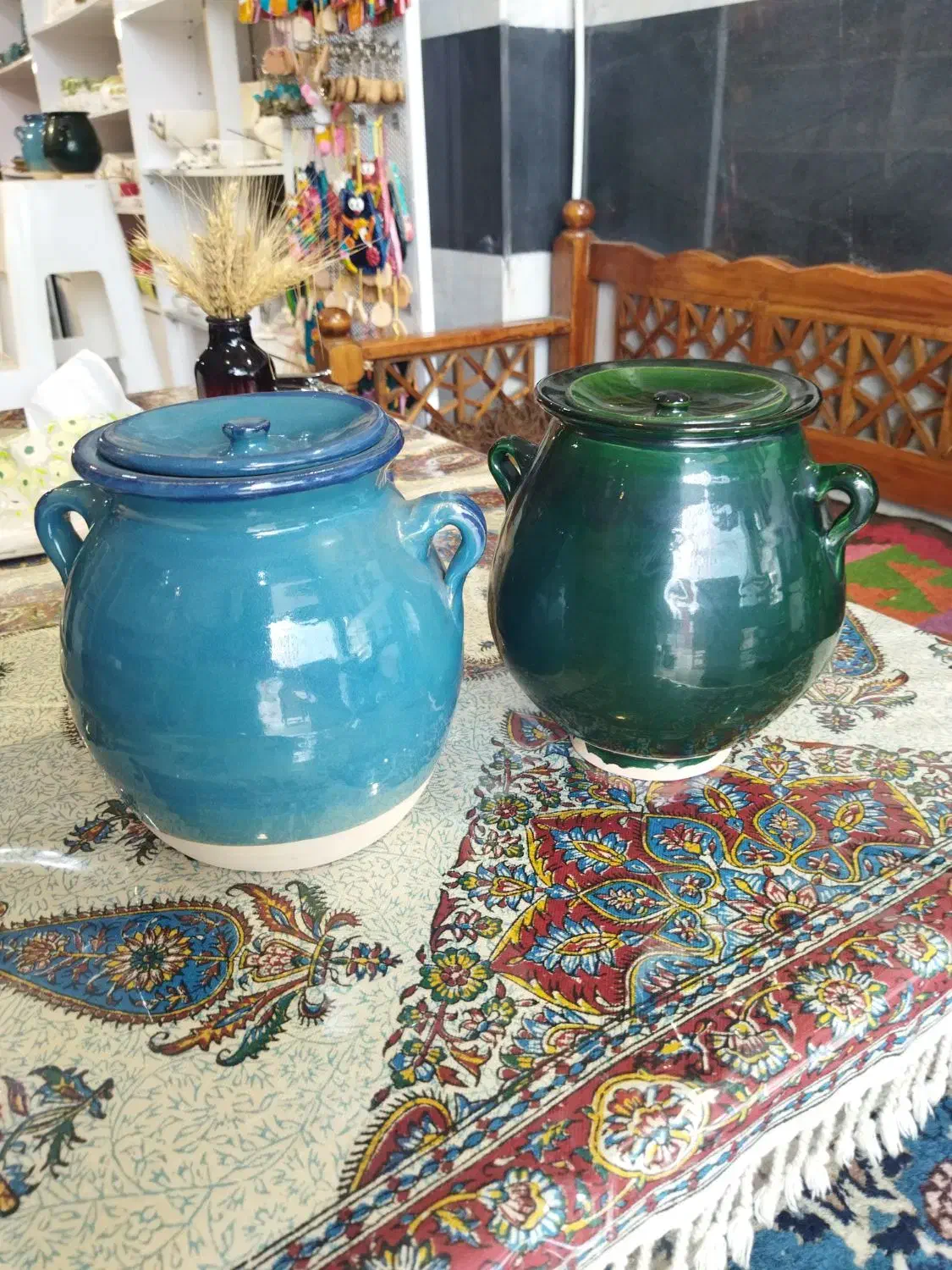 کوزه های ماست نو در دو سایز و دو رنگ سبز و آبی|ظروف نگهدارنده، پلاستیکی، یک‌بارمصرف|شیرود, |دیوار