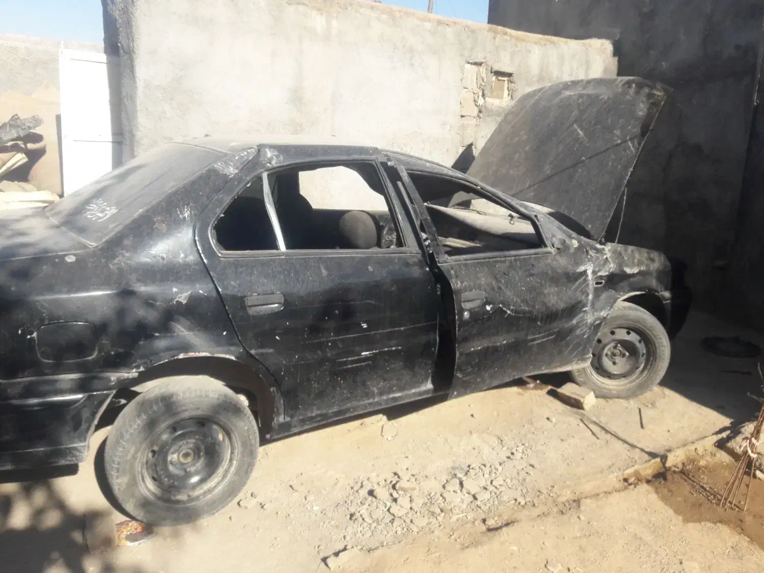 سمند 82 تصادفی|خودرو سواری و وانت|تربت جام, باغ سنگان سفلی|دیوار