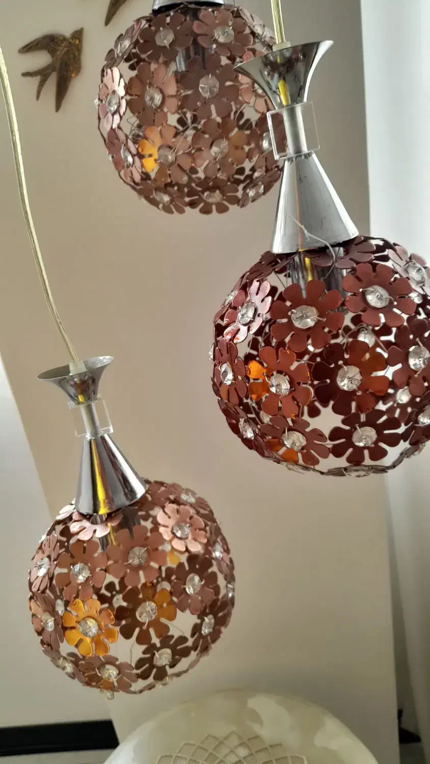 چراغ سقفی، لوستر آشپزخانه سه شعله|لوستر و چراغ آویز|کرمانشاه, |دیوار