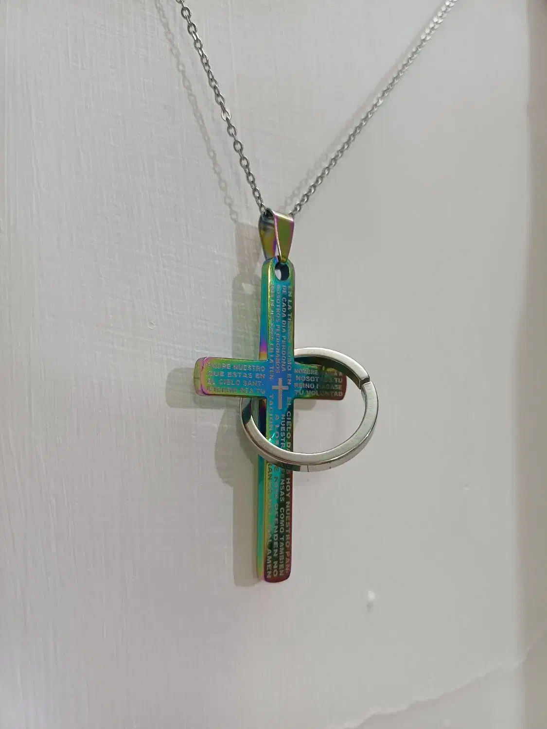 پلاک‌گردنبندصلیب هولوگرامی استیل نو‌نو خاص و کمیاب|بدلیجات|زنجان, |دیوار