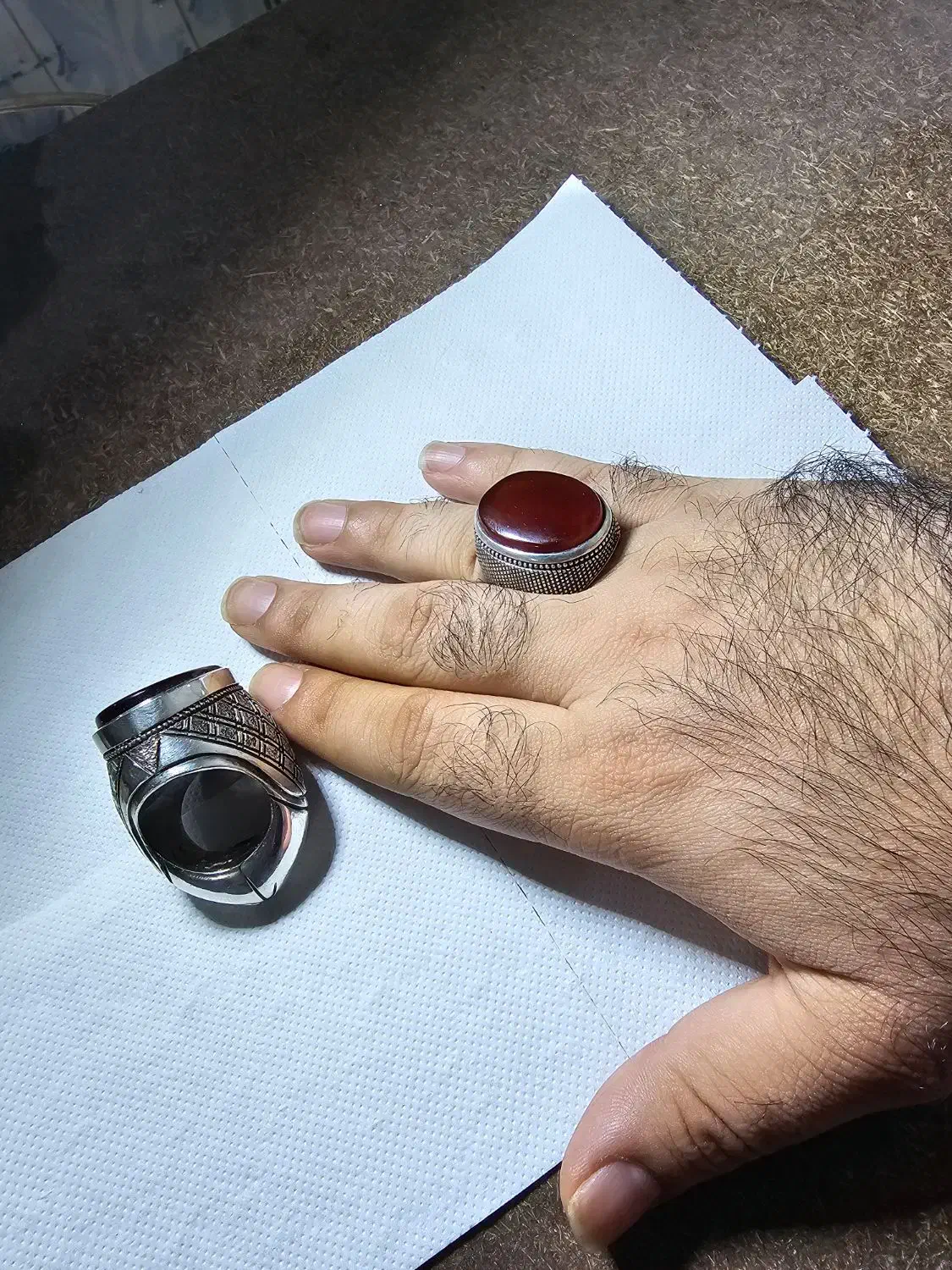 انگشتر نقره دستساز عیار ۹۲۵ کلکسیونی زیبا و تک|زیورآلات و اکسسوری|اهواز, کوی نفت|دیوار