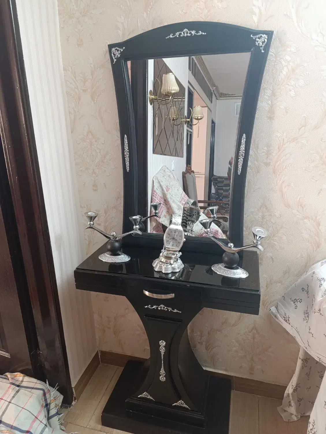 اینه وشمعدان|آینه|قزوین, |دیوار