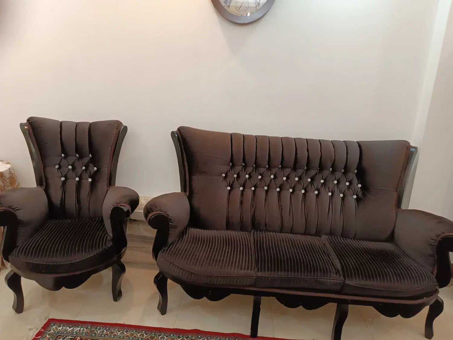 مبل 7نفره همراه جلو مبلی بوفه|مبلمان خانگی و میز عسلی|خلخال, |دیوار