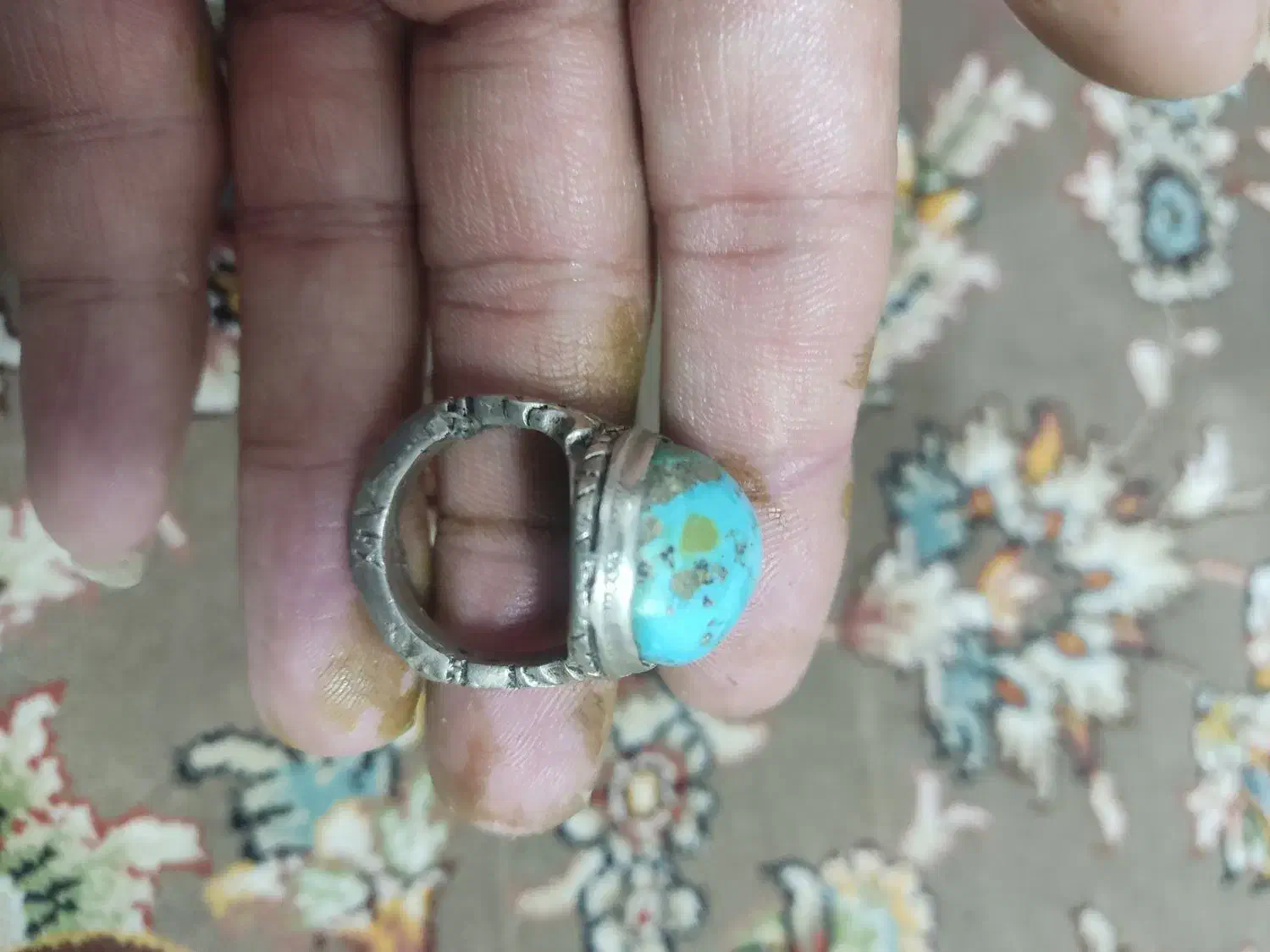 انگشتر فیروزه وعقیق|جواهرات|کرمانشاه, |دیوار