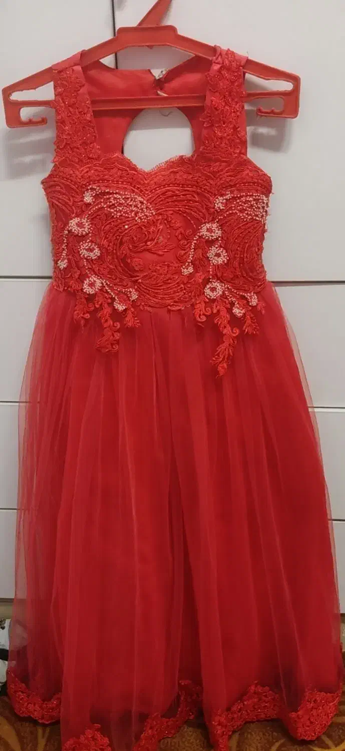 لباس عروس نو قرمز سایز ۴۲|لباس|دزفول, |دیوار