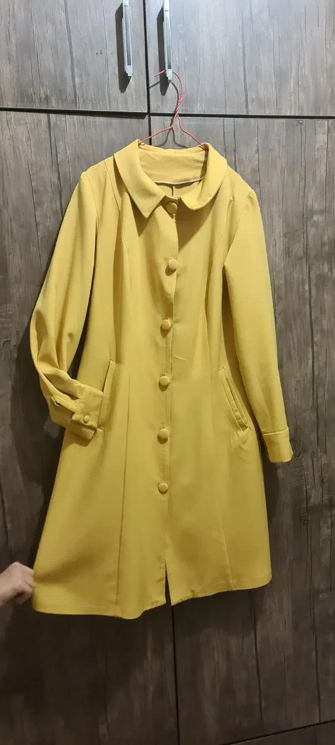 مانتو خردلی مناسب سایز ۴۲ و ۴۰|لباس|جلفا, |دیوار