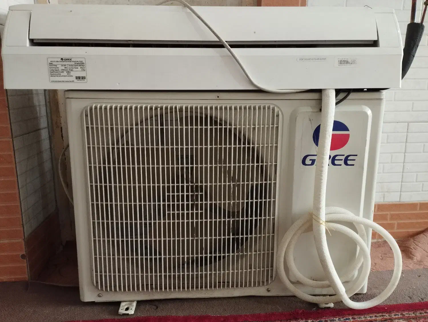 کولر گازی|کولر گازی و فن‌کوئل|میانه, |دیوار