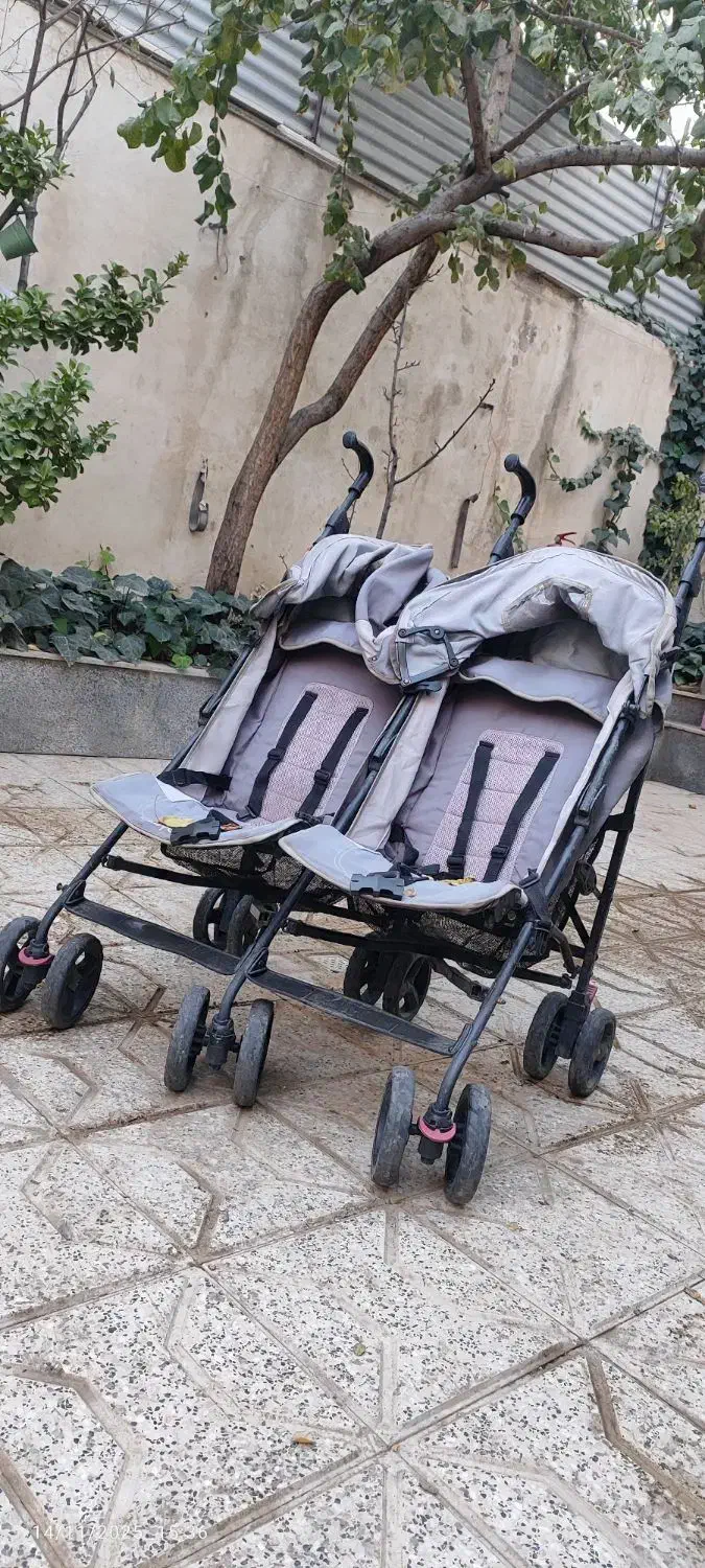 کالسکه خارجی دوقلو مارک بیبی کر|کالسکه و لوازم جانبی|مشهد, فاطمیه|دیوار