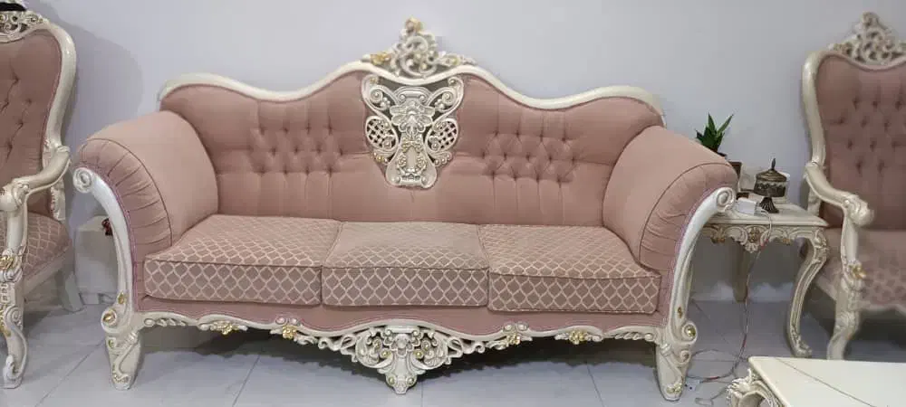 مبل کلاسیک استیل 9نفره خیلی سالم|مبلمان خانگی و میز عسلی|اسلامشهر, شهرک واوان|دیوار