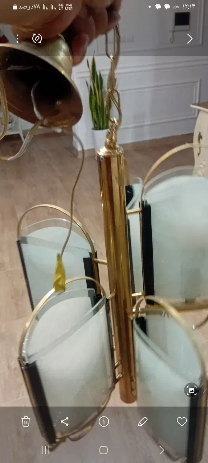 3 عدد لوستر سالم کریستال و ساده|لوستر و چراغ آویز|تویسرکان, |دیوار