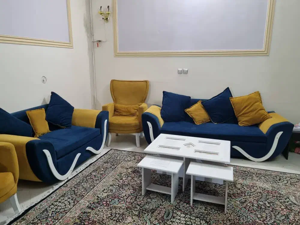 مبل هفت نفره به همراه جلو مبلی|مبلمان خانگی و میز عسلی|کرمان, |دیوار