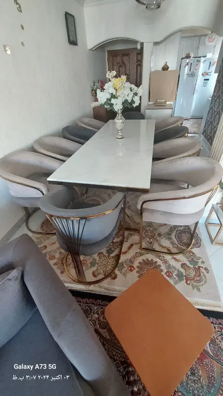 میزناهارخوری۸نفره استیل|میز و صندلی غذاخوری|پردیس, فاز ۸|دیوار