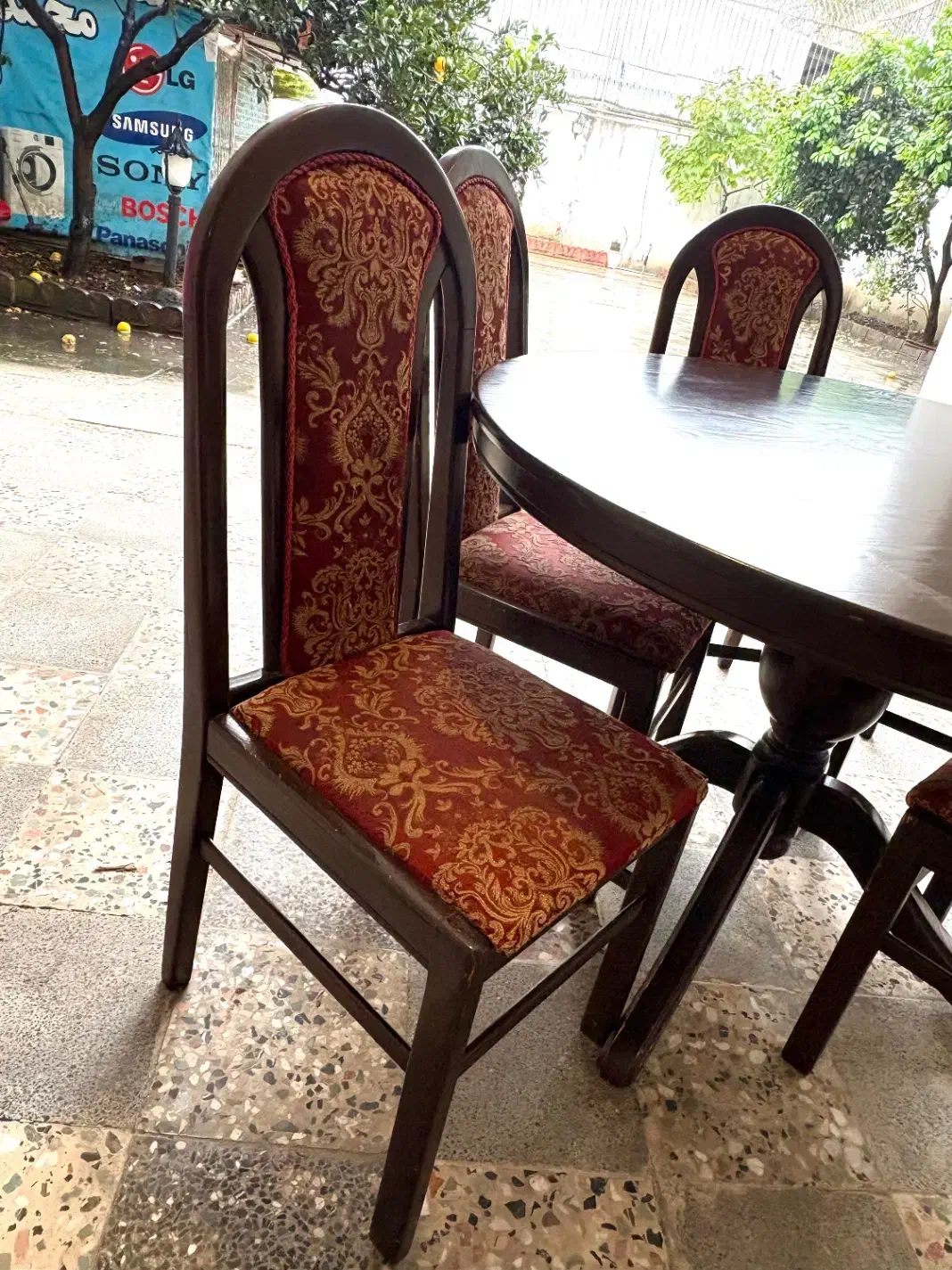 میز ناهارخوری چوبی|میز و صندلی غذاخوری|ساری, |دیوار